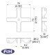 4 Way Divider Bracket for 9mm Panels